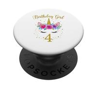 Costume Licorne pour Fille 4e Anniversaire PopSockets PopGrip Adhésif