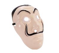 Costume Maison de l'argent - Ensemble 3 en 1 - Avec masque Dali, combinaison rouge - Unisexe - Fusil gonflable pour Halloween - Déguisement pour homme et femme (1 masque)