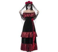 Costume Mariee Du Jour De La Mort - Rouge / noir - XL or G