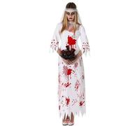 Costume Mariée Ensanglantée Halloween - Taille M/L-38/40 - 14928 Blanc