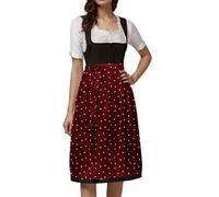 Costume médiéval du médecin de la peste - Costume allemand de fête de la bière pour femme - Demi-tablier lacé - Costume traditionnel Dirndl - Tenue de cosplay pour le Pays imaginaire promis (M)