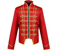 Costume Medieval Homme Col Montant- Veste Steampunk Manches Longues Vintage Gothique Zippée Ample Batteur Manteau Casual Tendance Renaissance Cour Cosplay pour Halloween Carnaval Blousons Fête 2025