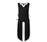 Costume Medieval Homme,Deguisement Chevalier Costume Halloween Adulte Tunique De Templier Renaissance Chemise Gothique sans Manches Gilet à Lacets pour Jeu De RôLe Cosplay Halloween SoiréE De Bal
