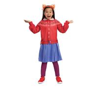 Costume Mei pour enfant, costume officiel Disney Turning Red avec serre-t te oreilles de panda, taille enfant S (4-6x)