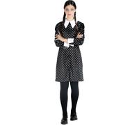 Costume Mercredi Addams Robe - Taille 5-7 Ans