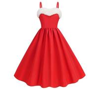 Costume Mere Noel Femme,Robe De Lingerie Festive pour éLéGante Nuisette De SoiréE avec DéTails Lumineux Et Bretelles