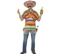Smiffy's Costume Tequila Man – poncho, cartouchière, ceinture, porte-bouteilles – Homme