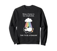Costume Mignon Pingouin Arc-en-Ciel être Humain est compliqué Sweatshirt