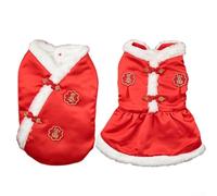 Costume mignon pour chien, parfait pour les célébrations, robe Qipao chaude pour petits chiens et chats (G)
