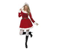 Miss Santa Costume Hood, Female Uk Dress 16-18 Rouge