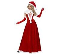 Costume Miss Santa Velours Longue - Rouge - S 0 G