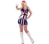 Costume Miss UK Paillettes - Taille M G