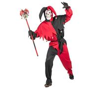 Costume Monstre Bouffon Noir et Rouge