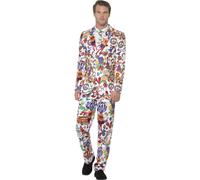 Costume Mr. Groovy Multicolore Homme Medium Blanc