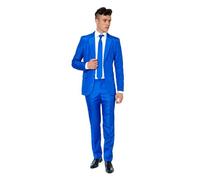 Costume Mr. Solid Bleu Homme Suitmeister - Taille: L (Eu 52-54) Bleu