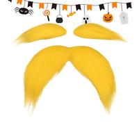 Costume Mustache - Accessoires pour Halloween Fake Dress-Up | Novelty Party Mustache Beard Eyebrows | For Adults Men Women Photoshoot Party Carnival Easter Christmas Theater Stage