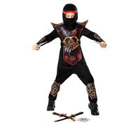 Costume Ninja Garçon Martial Arts Rouge Avec Accessoires + Armes