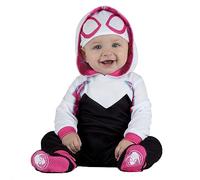 Costume officiel Marvel Spider-Gwen pour bébé - Tissu Minky de qualité supérieure et chaussons antidérapants
