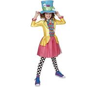 Costume Officiel pour Fille de Rubie Le Chapelier Fou Alice au pays des merveilles de Disney - Taille - M - 5 à 6 ans.
