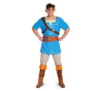 Costume officiel Zelda pour homme, tunique et oreilles de Breath of the Wild, Multicolore, Extra Large (50-52)