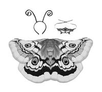 Costume Papillon Pour Femme,Déguisement Papillon Impression Double Face Respirant,Ailes De Phalène Halloween | Accessoire Cosplay Femme Homme Festival Halloween Anniversaire Scène Performance Danse So