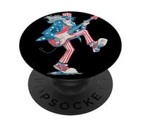 Costume Patriotique Rock'n Roll aux Couleurs américaines PopSockets PopGrip Adhésif
