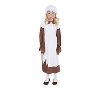 Smiffys Poor Victorian Costume, Brown & White (Size L)