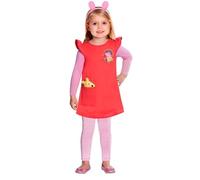 Amscan costume Peppafilles rouge/rose 4-6 ans 3-pièces Rood G