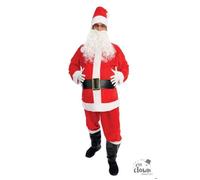 Costume Père Noël Adulte - PTIT CLOWN - Rouge et Blanc - Veste, Pantalon, Accessoires