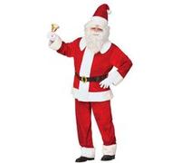 W WIDMANN MILANO Party Fashion - Costume Père Noël de luxe en velours XL Rouge