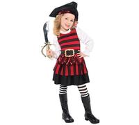costume Petite Lass polyester rouge/noir 4-6 ans