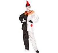 Déguisement Carnaval - WIDMANN - Costume Pierrot Unisexe - Blanc Multicolore - Adulte S