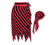 Costume Pirate Avec Bandeau, Robe De Capitaine À Rayures Respirante Pour