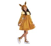 Costume Pokémon Evoli pour fille, tenue officielle Pokémon avec robe à capuche, taille enfant (10-12)