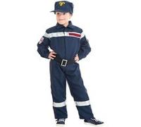 Costume Pompier Français Enfant - Bleu - 104 cm Bleu