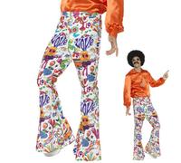 Costume Pour Adulte Hippy Des Années 60 Et 70 Avec Pantalons Évasés
