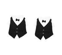 Costume pour Animaux de Compagnie, 2 pièces, Gilet pour Chien, Cravates de Mariage pour garçons, Tenue pour Chien, Robes pour Mariage, Robe Formelle pour Chien