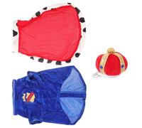 Costume pour Animaux de Compagnie, Manteau Bleu en Tissu, Taille S | Deux Pièces Couronne, pour Chats et Chiens, Usage Quotidien et Photos, sans Odeur Étrange