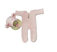 Costume pour bébé sur le thème de l'ours - Barboteuse et chapeau - Accessoire de photographie pour nouveau-né de 0 à 1 mois - Garçon et fille