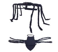 Costume pour chien araignée - Vêtement d'Halloween pour animal domestique - Jambes en fourrure légère - Confortable et sécurisé - Taille S - Noir - Idéal pour les fêtes de fin d'année, les défilés