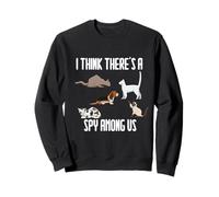 Costume pour Chien Chat Among Us I Think There's A Spy Among Us Cats Sweatshirt