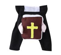 Costume pour chien - Drôle de prêtre pour chien avec tenue de la Bible | Vêtement mignon pour animaux de compagnie pour Halloween, fêtes, réunions de Noël, séances photo, événements