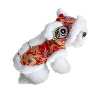 Costume pour chien - Manteau doux de danse du lion chinois - Hiver pour chien et chat - Pour chiots, chats, races petites et moyennes, maison, intérieur, promenade
