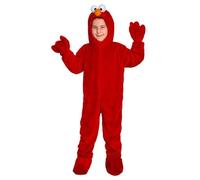 Costume pour enfant La rue Sésame Elmo - Rouge - Taille enfant : 98-104 - Déguisement de carnaval, Halloween, fête à thème