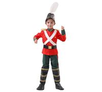 Costume pour enfants soldats britanniques pour spectacles sur scène, costume d'Halloween (vert armée, 4-5 ans)