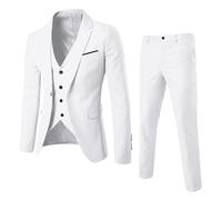 Costume pour homme 3 pièces Smoking élégant formel de mariage complet pour homme d'affaires couleur unie Blazer + Pantalon + Gilet Dinner slim fit costumes de marié d'affaires avec un bouton Costume 3