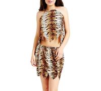 Costume pour homme et femme, tenue préhistorique, costume de fête amusant, vêtements en polyester à une épaule avec ceinture, vacances, carnaval, mascarade, Halloween, performance sur scène, vêtements