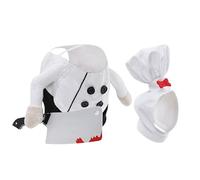 Costume pour petit chien, costume de cuisinier, costume d'Halloween, effrayant avec chemise de cuisine et bonnet pour animaux de compagnie, fête d'Halloween, fête à la maison