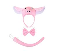 Costume queue de cochon avec bandeau, gants, jupe et nœud papillon - Costume d'Halloween pour enfant garçon et fille