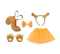 Costume queue d'écureuil - Fournitures de fête d'Halloween avec bandeau, costume d'animal avec gants, pour Noël, Pâques, théâtre, école, jeux, anniversaire, enfants, cosplayeurs, vacances